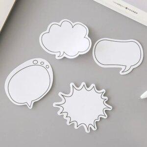 귀여운 말풍선 점착식 부착식 메모지 사무실 공부 편지 붙이는 미니 메모지
