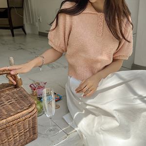 [시크릿라벨] 부클카라넥반팔니트티