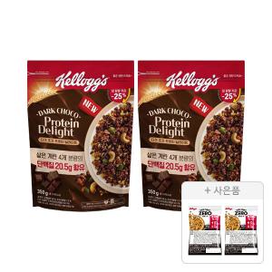 켈로그 다크 초코 프로틴 딜라이트 그래놀라 350g, 2개+증정(프로틴 그래놀라 제로슈거