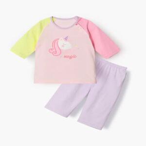 유니프랜드 스윗유니콘 편면 7부내의 아동 유아실내복 여름 간절기 상하세트