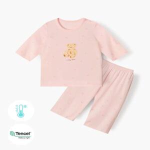 유니프랜드 리본베어 모달 7부내의 아동 유아실내복 여름 간절기 상하세트