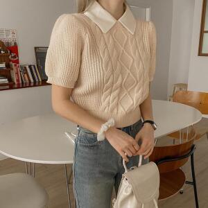 [시크릿라벨] 투웨이셔츠카라니트