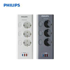 필립스 멀티탭 고용량 과부하차단 서지보호 맥스 USB 3구 2M