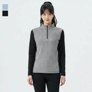 웨스트우드 여성 체크 집업 티셔츠_WN3WCTS316