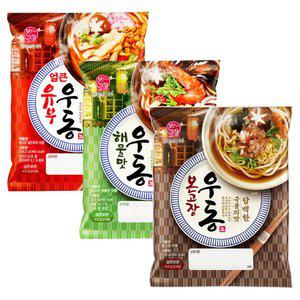 한일식품 본고장 우동 210g 3개 + 얼큰유부우동 234.2g 3개 + 해물우동 212g 3개