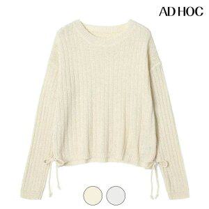 [택가 69000] [애드호크] 여성 사이드셔링 리본 포인트 니트(HC4LKC1)