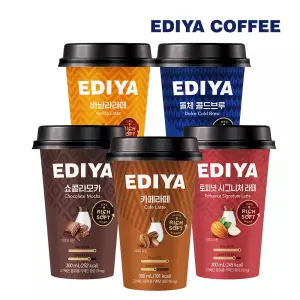 이디야 컵커피 5종혼합 300ml 10입(토피넛/돌체 콜드브루/카페라떼/바닐라/쇼콜라 모카