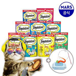 [5+5] 템테이션 메가팩 10팩 골라담기+고양이낚시대+베베숲물티슈