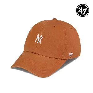 47브랜드 뉴욕 양키스 NY 스몰 로고 MLB 엠엘비 볼캡 야구 모자 번트 오렌지 B-BSRNR1