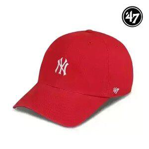 47브랜드 뉴욕 양키스 NY 스몰 로고 MLB 엠엘비 볼캡 야구 모자 레드 B-BSRNR17GWS-RD
