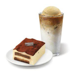 [파스쿠찌] 피넛 젤라또 카페라떼(R) + 카사타 티라미수(조각)