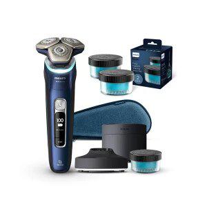 필립스 SkinIQ S9000 시리즈 전기면도기 아드리이틱 블루 S9980/54,1개 + 증정(면도기