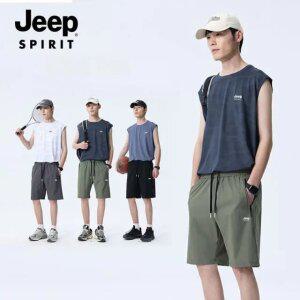 JEEP 지프 남자 트레이닝복 세트 여름 헬스복 운동복
