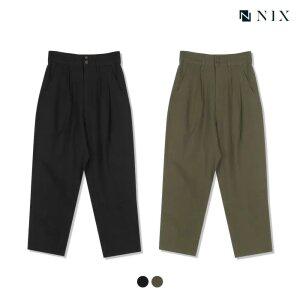 [NIX]여) 린넨 블랜디드 1/2밴딩 루즈 테이퍼드 (2COLOR)(FNQMDYZ590M)