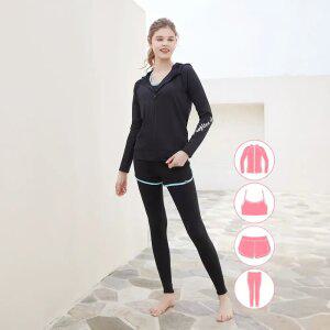 베이직엘르 여성인 후드 집업 래쉬가드 4종세트 BEL-S001K