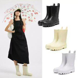[4.2cm]아키클래식 비오는날 필수 ! 여성 장마 앵클 레인부츠  글래스고 3 color