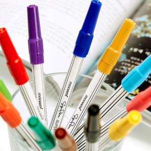 케이스형  기본 진한 다용도 사인펜 12색 세트 0.7mm 학용품 필기 미술 용품 교육