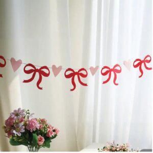 J2K 리본 하트 배너 가랜드 파티 벽장식 생일 돌잔치 서프라이즈