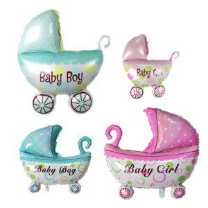 J2K 유모차 은박풍선 보이 걸 베이비샤워 백일잔치 돌잔치 이벤트