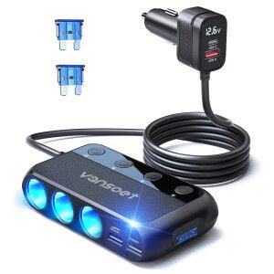 밴수트 9-IN-1 차량용 시거잭 멀티소켓 고속 충전기 12V 24V PD/QC지원 [TR-65]