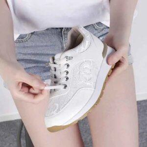 킬퍼 여성 스니커즈 소가죽 밴딩 경량 어글리 플랫폼 4cm 통굽 키높이 운동화