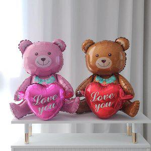 꾸미벌룬 곰돌이 하트 풍선 기념일 이벤트 파티 장식 세트