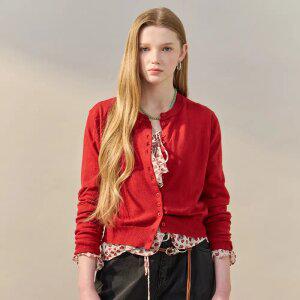 [MAXZA] 언밸런스 버튼 라운드넥 가디건