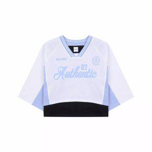 [애플핑크] V넥 7부 블록코어티+나시 세트 APK8T204GSW_WH