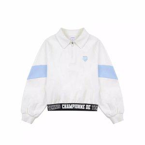 [애플핑크] 배색포인트 카라 반집업 맨투맨 APK8T163GSI_IV