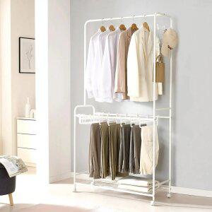 이동식 스틸 바지걸이 멀티 2단 행거 L자형 1000