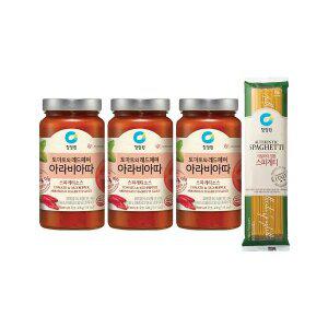 청정원 아라비아따 파스타소스 600g, 3개 + 스파게티면 500g, 1개