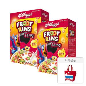 켈로그 후르트링 530g, 2개 + 증정(리유저블백 빨강, 1개)
