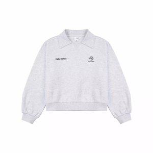 [애플핑크] 심플 카라 크롭 맨투맨) APK8T161GSC_CG