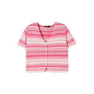 브이넥 멀티 단가라 반팔니트 AQ2KH529