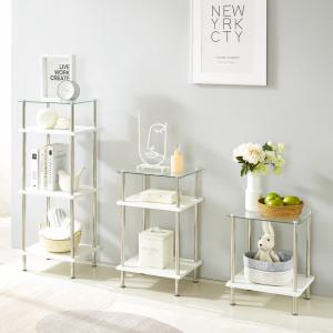 다용도 스텐 미드센츄리 모듈 화이트 수납 선반 거실장 장식장 3종