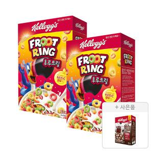켈로그 후르트링 530g, 2개 + 증정(첵스초코 쿠키앤크림 120g, 1개)