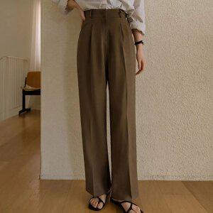 오피스 핀턱 와이드슬랙스(숏/기본/롱)