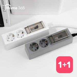 [1개＋1개] 홈365 국산 고용량 멀티탭 2구 1.5m / 에어컨 전용 건조기 콘센트