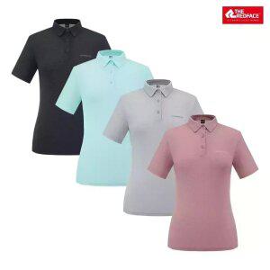 [레드페이스 본사] 여성 탑자카드셔츠칼라하프우먼티셔츠 REWFTSM23351