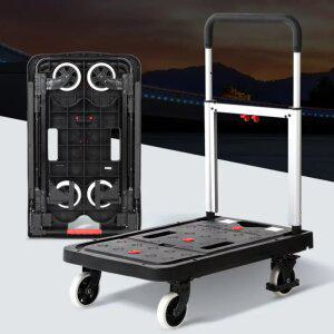 운반용 핸드 카트 손수레 대차 끌차 구르마 원터치 접이식 슬림 중 브레이크형