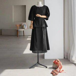 (안나앤플러스) 튤린 스트랩 스커트 세트[세트EFR41] 빅사이즈