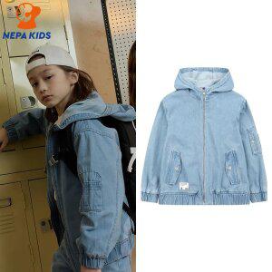 NEPA KIDS 네파키즈 공용 로건 데님 보머자켓 KJC0606