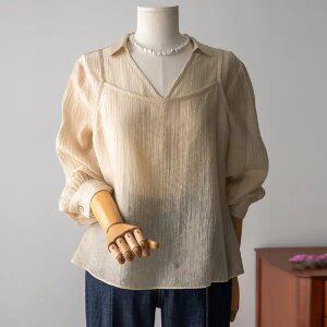 (안나앤모드) A. 소아르 블라우스 세트[셔츠D1212R03]