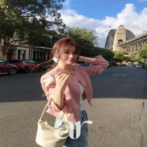 (MADE/봄하객룩/고급퀄리티) 스프렛 절개 라인 라운드넥 컬러 트위드 자켓 jk3055