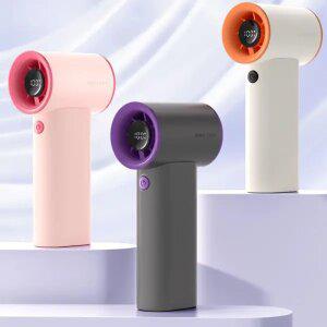 휴대용 미니 선풍기 무선 핸디형 5단 풍속 대용량 배터리 저소음 냉각