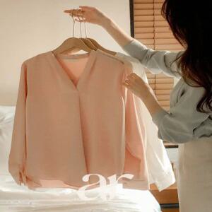 (MADE/탑셀러/블라우스1위) 올데이 브이넥 핀턱 블라우스 bs6802