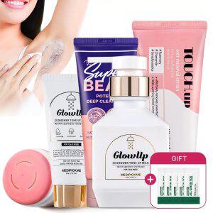 [HOT]초간편 5분 퀵 제모 크림 핫딜! 저자극 실리콘 퍼프 제모/ 인샤워 톤업 밀크/ 모