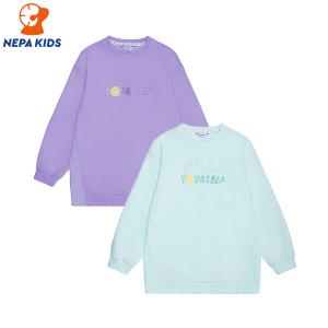 NEPA KIDS 네파키즈 여아 믹스 롱 맨투맨 티셔츠 KI25303