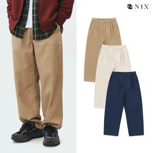[택가 99000원][NIX]유니) 코튼컬러 투턱 밴딩 와이드(FNRSCNW771M)