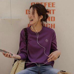 스마일자수 워싱 긴팔티